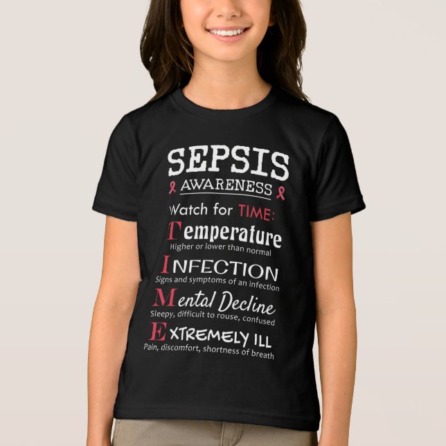 Sepsis Awareness Watch for TIME Guide Tri-Blend Shirt (Vorderseite)