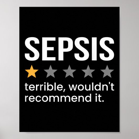 Sepsis One Star Rating Sepsis Awareness Support Poster (Vorne)