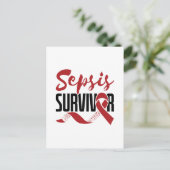 Sepsis Survivor Bewusstsein Postkarte (Stehend Vorderseite)