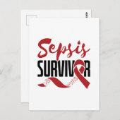 Sepsis Survivor Bewusstsein Postkarte (Vorne/Hinten)