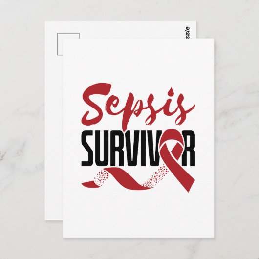 Sepsis Survivor Bewusstsein Postkarte (Vorne/Hinten)