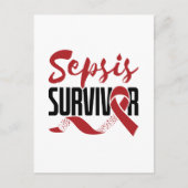 Sepsis Survivor Bewusstsein Postkarte (Vorderseite)