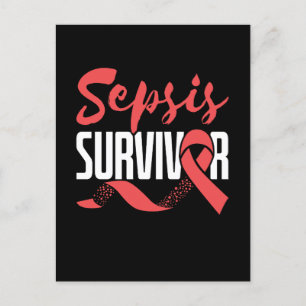 Sepsis Survivor Warrior Fighter Awareness Montag Postkarte