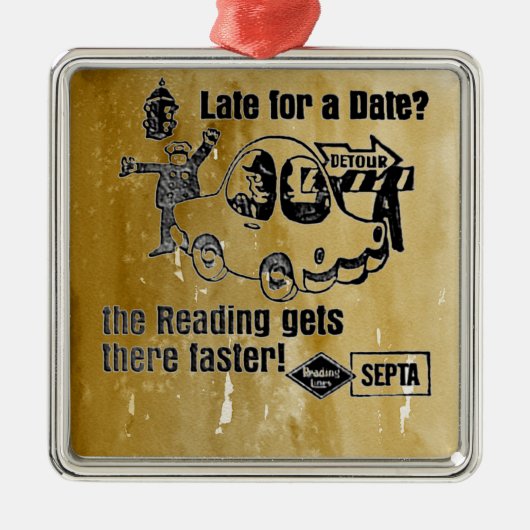 Septa Reading Lines Service Metal Ornament (Vorne)