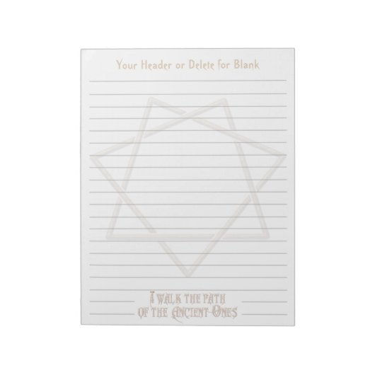 Septagram Lined Notizblock (Rotiert)