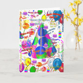 September, 10 Geburtstag Grußkarte geklappt Karte (Gelbe Blume)