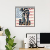 September 11 Twin Towers Memorial Wall Art Poster (Heimbüro)