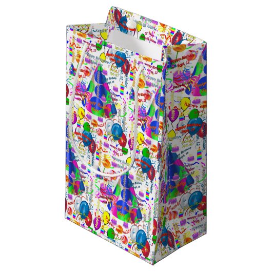 September, 12. Geburtstag, Geschenktüte (Vorderseite Schrägansicht)