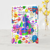 September, 17 Geburtstag Grußkarte geklappt Karte (Gelbe Blume)