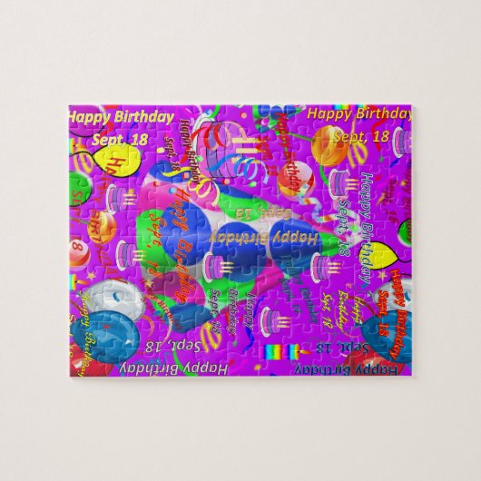 September, 18 Geburtstag Jigsaw Puzzle (Horizontal)