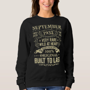 September 1932 90 Jahre alt 90. Geburtstag Sweatshirt
