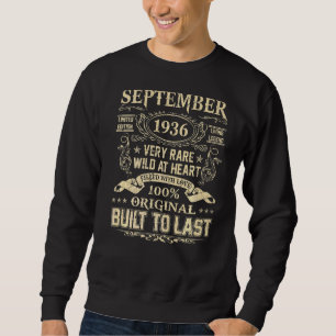 September 1936 86 Jahre alt 86. Geburtstag Sweatshirt