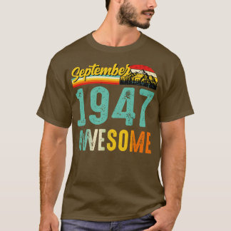 September 1947 Geburtstagsgeschenk Shirt Vintag Se