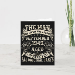 September 1949 76 Jahre Alte Tagesgeschenke für Mä Karte