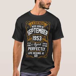 September 1953 69. Geburtstag 69 Jahre alte Männer T-Shirt