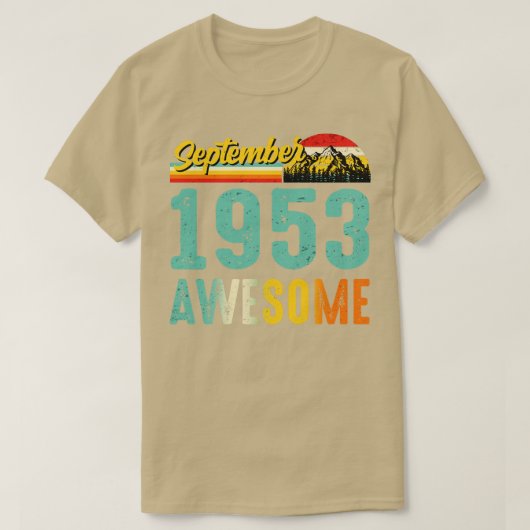 September 1953 Geburtstagsgeschenk-Shirt Vintage S T-Shirt (Design vorne)
