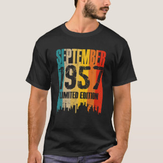 September 1957 64 Jahre alte Geburtstags-Limited E T-Shirt