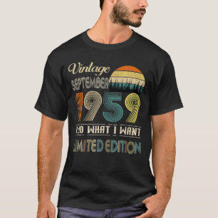 September 1959 Vintager 63 Jahre alter Geburtstag T-Shirt
