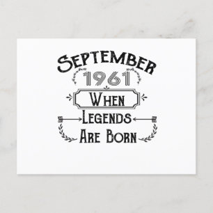 September 1961, wenn die Legenden Geboren sind Postkarte