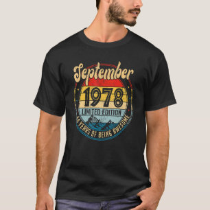 September 1978 44. Geburtstag 44 Jahre alt T-Shirt