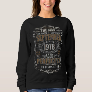 September 1978 Man Myth Legend 44. Geburtstag 44 Y Sweatshirt