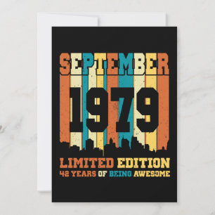 September 1979 Limitiert 42 Jahre alter Geburtstag Einladung