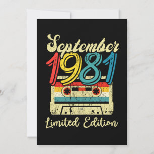 September 1981 Glückwunsch zum 40. Geburtstag Einladung