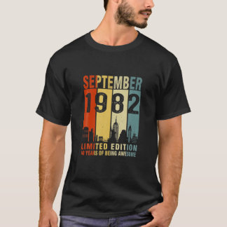 September 1982 limitierte Ausgabe 40 Jahre als ein T-Shirt