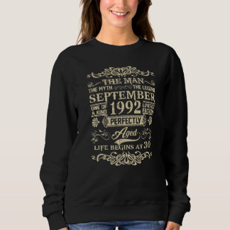 September 1992 Man Myth Legend 30. Geburtstag 30 Y Sweatshirt