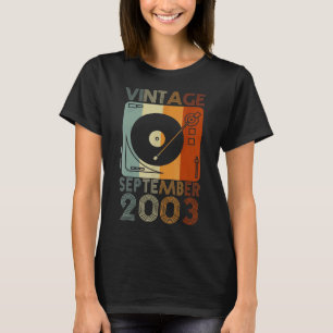 September 2003 19th Bday Vintag Retro 19 Jahre O T-Shirt