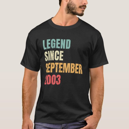 September 2003 Legend Seit September 2003 T-Shirt (Vorderseite)