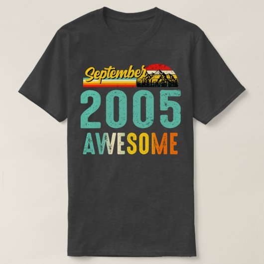 September 2005 Geburtstagsgeschenk Shirt Vintag Se (Design vorne)