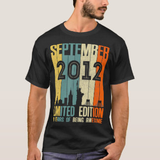 September 2012 T 8 Year Old 2012 Birthday Geschenk T-Shirt