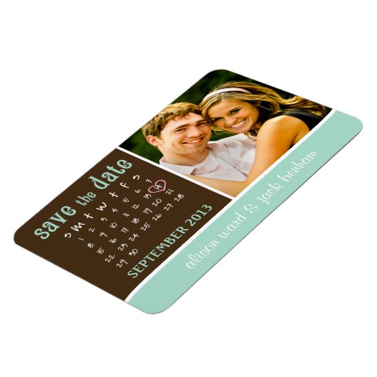SEPTEMBER 2013 Kalender "Save the Date" Magnet (Linke Seite)