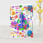 September, 26 Geburtstag Grußkarte geklappt Karte (Gelbe Blume)