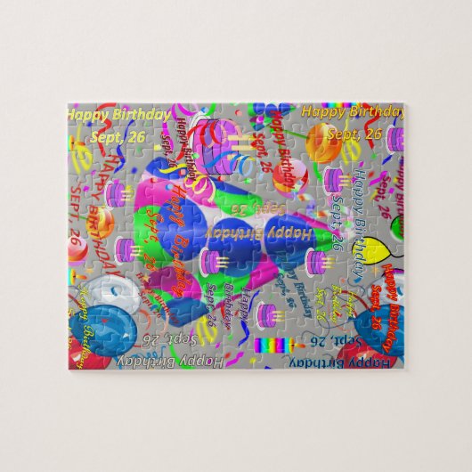 September, 26 Geburtstag Jigsaw Puzzle (Horizontal)