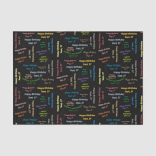 September, 27. Geburtstags-Gewehrpapier Seidenpapier