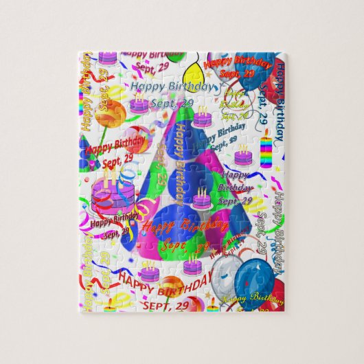 September, 29. Geburtstag Jigsaw Puzzle (Vertikal)