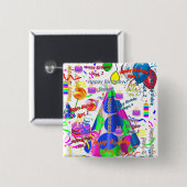 September, 2 Square Button (Vorne & Hinten)