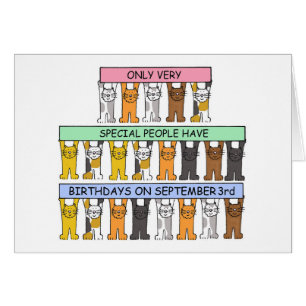 September 3rd Birthday Cartoon Cats