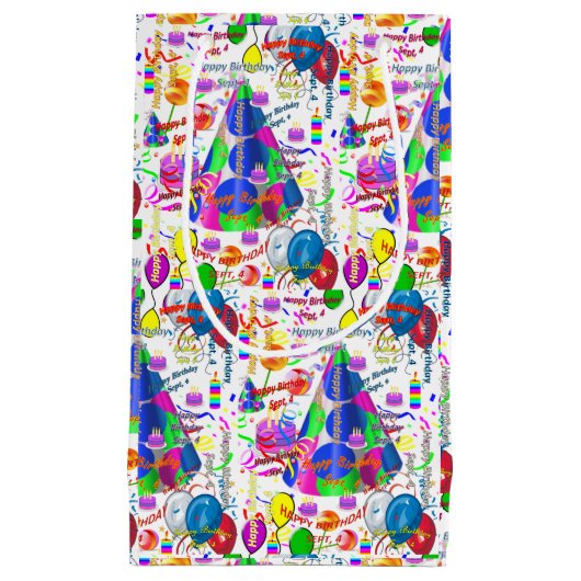 September, 4. Geburtstag, Geschenktüte (Vorderseite)