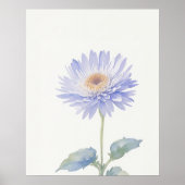 September Aster Birth Blume Poster (Vorne)