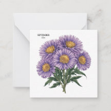 September Aster Birth Monat Custom Floral Art