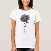 September Aster Birth Month Blume T-Shirt (Vorderseite)