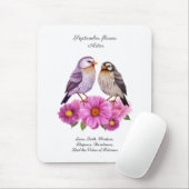 September-Aster-Blume mit Birds Birth-Geschenk Mousepad (Mit Mouse)
