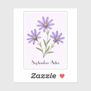 September-Aster-Blumen-Aufkleber Aufkleber