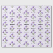 September-Aster-Blumen Geschenkpapier (Flach)