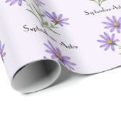 September-Aster-Blumen Geschenkpapier (Rolleneckpunkt)