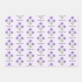 September-Aster-Blumen Geschenkpapier Set (Vorderseite 3)