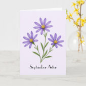 September-Aster-Blumen-Grußkarte Karte (Gelbe Blume)
